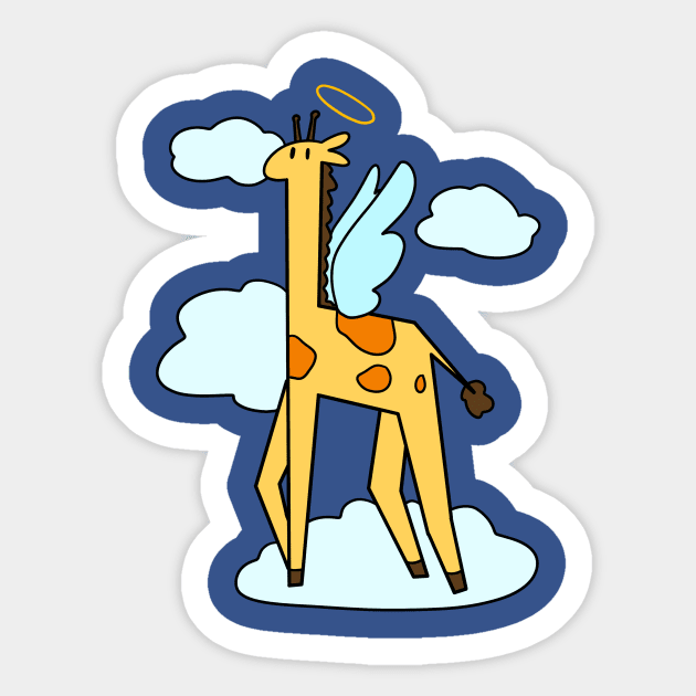 Angel Cloud Giraffe Sticker by saradaboru